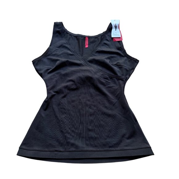 Spanx Size M NEW Black 988 Wrap Cami Stretch Slimming Control Shaping Tank Top - Picture 1 of 12